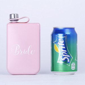 Botella de Licor Portátil de Acero Inoxidable Rosa para Novia, 170 ml, para Regalos de Boda - Product Image 1