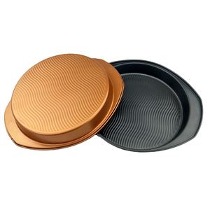 Tự Làm Bakeware Carbon Thép 11Inch Không Dính Vòng Bánh Nướng Khuôn Đa Tier Bánh Pan Với Tai Sóng Dưới Cho Bánh Quy Bánh Mì - Product Image 4