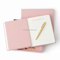 Carnets A5 Personnalisés de Luxe Vie Quotidienne 2025, Journal en Cuir PU, Carnet de Gratitude, Agenda Quotidien avec Coffret et Stylo