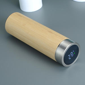 <span class=keywords><strong>350</strong></span> <span class=keywords><strong>ml</strong></span> 450 <span class=keywords><strong>ml</strong></span> 500ml Display temperatura Led bambù doppia parete in acciaio inox bottiglia acqua termo tazza bottiglia sottovuoto - Product Image 3