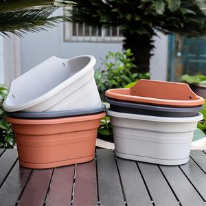 Drainage Design Minimalist <strong>Wall</strong> Mounted Plastic Hanging Planter Self Watering for Outdoor Indoor Garden Use Preventing Root Rot - Product Image 5