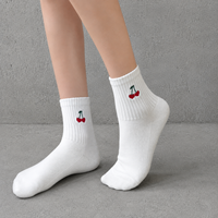 Chaussettes unisexes personnalisées avec logo brodé, chaussettes en coton côtelé blanc, respirantes, pour la gym, athlétiques, pour homme