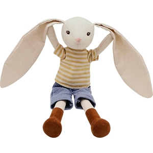 Chất lượng cao siêu mềm nhồi bông sang trọng gấu Bunny cậu bé mặc sọc T-Shirt quà tặng cho em bé và trẻ em trên phục sinh vui vẻ Túi phụ kiện - Product Image 6