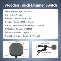 Interrupteur tactile LED 12V 24V 5A 60W pouvant pénétrer le bois, la carrelage, la pierre, le plastique
