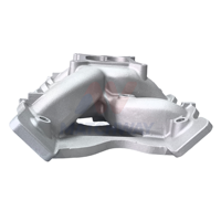 Nuevo Colector de Admisión MATCHWAY Performance para Motor de Bloque Pequeño 302 351 Cleveland, de Aluminio Satinado de Doble Plano con Espacio de Aire