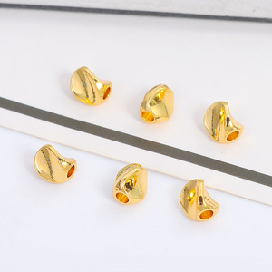 18K Gold Plated <b>Copper</b> Flower Spacer Beads For <b>Bracelet</b> Making 14K Gold Plated Loose Beads DIY Jewelry Accessories - Product Image 1