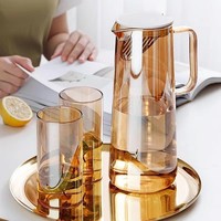 Vente en gros Offre Spéciale pichet en verre à haute teneur en borosilicate bouilloire de refroidissement faite à la main pot de jus de ménage