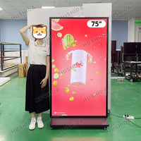 Écran Publicitaire LED Tactile Vertical de 43, 75, 85 Pouces, Affichage Publicitaire LCD Grande Taille Full HD sur Support