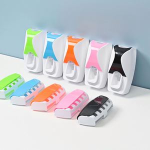 Automatic Dispenser Wall Mounted Hands Free Plastic <b>Toothpaste</b> Squeezer Kit for Bathroom Kids Friendly - Product Image 6