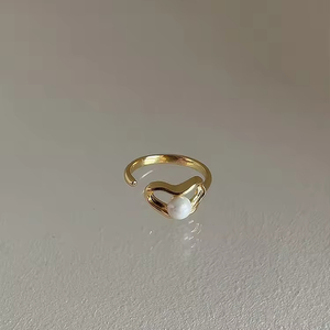 Cubic Zircon <b>Opening</b> <b>Rings</b> Finger <b>Ring</b> Fashion Jewelry Gold Plated Shiny CZ Stone Stainless Steel Alloy Retro Trendy Women - Product Image 1