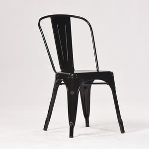 เก้าอี้รับประทานอาหารกรอบโลหะสีดำสำหรับร้า<span class=keywords><strong>น</strong></span>อาหารสวนกลางแจ้ง - Product Image 4