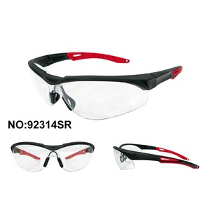 Lunettes de sécurité multi-usages CE EN166 avec monture Nylon double injection, branches TPR et coussinets nasaux PVC souple - Product Image 4