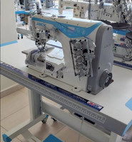 Machine à coudre industrielle informatisée Jack W5E-UT à plateforme plate avec coupe-fil intégré pour la couture de cols, à vendre
