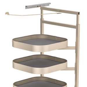 Système de rangement modulaire pour armoire de cuisine, paniers rotatifs en aluminium robuste, organiseur de placard, gain de place dans les armoires - Product Image 5