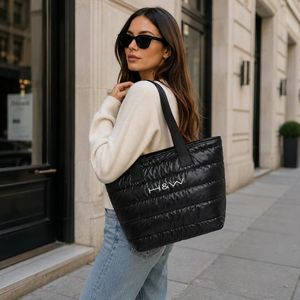 Custom Logo Unisex HandBag Zipper Two Durable Large Capacity Reusable Printed Calico Design Black <b>Nylon</b> Material Polyester - Product Image 6