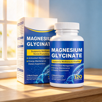 Complément de glycinate de magnésium en capsules nutritionnelles végétaliennes pour améliorer le sommeil, renforcer l'immunité et favoriser la santé osseuse (OEM)