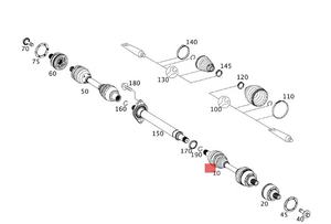Eje de Transmisión Delantero Izquierdo A2463301401 A2423600372 para <span class=keywords><strong>Mercedes</strong></span> Benz W246 Clase B <span class=keywords><strong>GLA</strong></span> 200 CDI <span class=keywords><strong>GLA</strong></span> <span class=keywords><strong>200D</strong></span> - Product Image 2