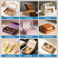 Caja de Hamburguesas Personalizada con Temática de Partido de Fútbol, Caja de Cartón Desechable para Hamburguesas, Cajas de Papel Verde para Llevar