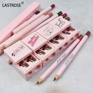 24 màu hồng môi lót không thấm nước lâu dài hai lỗ làm sắc nét bút chì nhãn hiệu riêng mờ công cụ mỹ phẩm sắc nét môi lót - Product Image 1