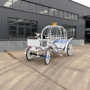 Carruaje de Calabaza Eléctrico Blanco Puro para Exteriores con Caballos, Estilo Cenicienta, Precio Mayorista - Product Image 5