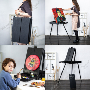 SINOART Pháp Giá Vẽ Hộp Alu-gỗ Pháp Phong Cách Tranh Đứng Tùy Chỉnh Vẽ Giá Vẽ Cho Nghệ Thuật Nguồn Cung Cấp - Product Image 5