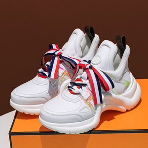 Dropshipping 2025 Spring New Thick Sole Platform Casual Running Shoe Muti Color Chunky Women <b>Sneakers</b> - Product Image 3