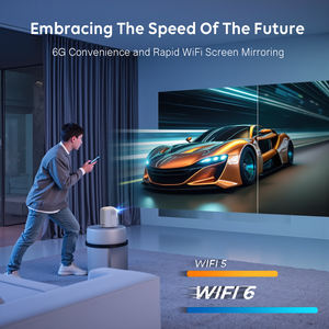 Projecteur LED Mini Portable 4K CRE CR55 2 Go de RAM Support Réglable Haut-parleurs Intégrés Vidéo Intelligente Cinéma à Domicile 500 Lumens ANSI - Product Image 6