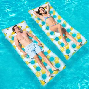 Summer Trend Pool <b>Floats</b> <b>Inflatable</b> Raft with Headrest Adults Floating Lounge <b>Float</b> Beach Swimming Pool Relax Party Toy - Product Image 1