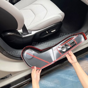 Carbon Look Car Seat Side Anti Kick <b>Pad</b> Interior For Xiaomi Su7 Seat Side Anti <b>Scratch</b> Protection <b>Pad</b> Accessories Supplies - Product Image 3