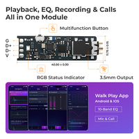 Module audio numérique USB d'usine, prend en charge DSD256, égaliseur DSP 10 bandes, enregistrement et télécommande intégrée Android, pour ODM de produits audio