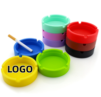 Cendrier en silicone circulaire et carré, résistant aux hautes températures, personnalisable avec logo, neuf couleurs, design créatif et original, pour articles ménagers