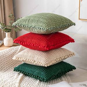 Taies d'oreiller en velours côtelé rayé doux taies d'oreiller en velours côtelé Beige moderne pour la maison <span class=keywords><strong>canapé</strong></span> <span class=keywords><strong>canapé</strong></span> lit décoratif - Product Image 5