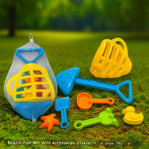 Rete da spiaggia per pescare con accessori 25x41x8cm per giochi di sabbia per bambini - Product Image 3