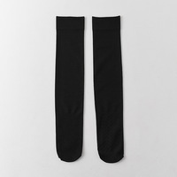 Chaussettes de compression pour femmes, fines, noires, amincissantes, pour l'été, à porter avec des petites chaussures en cuir, chaussettes longues blanches JK