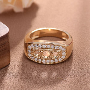 Anillo de Diamantes Naturales de Oro Sólido de 10k, 14k y 18k, Diseño Nuevo, Joyería de Moda, Anillos de Diseñador Coreano, Joyería Personalizada Hecha a Mano para Parejas - Product Image 3