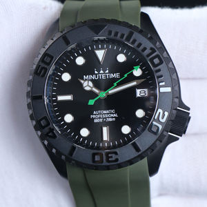 Montre personnalisée SKX007 <span class=keywords><strong>SKX009</strong></span> NH35, luxe, aiguilles lumineuses, mouvement automatique, étanche, pour homme, noire - Product Image 3