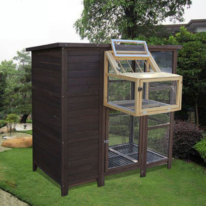 Jaula para Pájaros, Combinada, para Cría Doméstica, Caja de Nido, Resistente a la Lluvia y al Sol, Cobertizo para Palomas, de Madera Grande, Sólida y Sostenible - Product Image 2