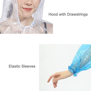 <span class=keywords><strong>Impermeable</strong></span> <span class=keywords><strong>desechable</strong></span> de plástico transparente para niñas con capucha-Ropa <span class=keywords><strong>impermeable</strong></span> de emergencia para exteriores fácil de llevar para senderismo Camping - Product Image 4