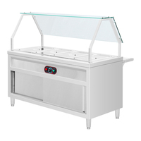 Comptoir Chauffe-Plats Électrique Bain-Marie pour Présentoir de Buffet Chaud