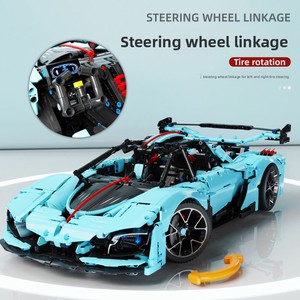 Jouet de construction éducatif en PVC, modèle de voiture supercar <span class=keywords><strong>Bugatti</strong></span> Hongqi G-Class, ornements décoratifs - Product Image 3