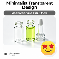Vente en gros de flacons en verre transparent pour soins de la peau de 2 ml, 5 ml, 10 ml, flacons ampoules vides pour le stockage d'échantillons d'essence liquide pour le visage