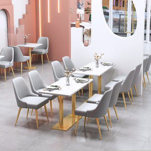 Juego de Mesa de Comedor de Madera con Sillas Swan y Estructura Metálica - Diseño Moderno para Restaurantes y Uso Comercial - Product Image 3
