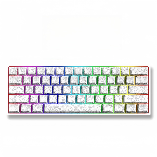 2024 New Custom 60% Rgb Light Gaming Mechanical Keyboard Wired Pc Usb Keyboard E-Sports Magnetic Switch Mechanical Keyboard