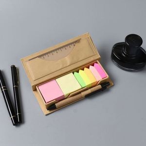 Custom <b>Sticky</b> <b>Note</b> Set with Ruler-Silk Screen Printed Portable Branded Notepad for Promotional Gifts & Office Supplies - Product Image 2