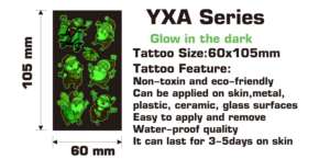 Tatuajes Temporales Luminosos para Niños, Pegatinas de Papel Ecológicas, Dibujos Animados Navideños, Tatuajes Luminosos para Cara, Manos y Brazos - Product Image 2