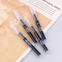 Stylo gel à encre liquide noire à paillettes bon marché, 0,5 mm, grande capacité, plastique, pour le bureau et l'école, impression UV, logo personnalisable