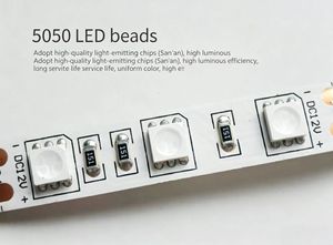 <b>RGB</b> LED Strip Light SMD5050 5M Roll With Remote <b>Control</b> IP65 Waterproof Silicone Flexible Strip For Indoor Lighting - Product Image 4