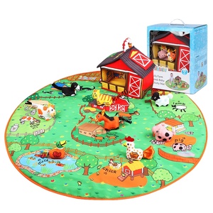 Tapis d'<span class=keywords><strong>activités</strong></span> pour bébé en forme d'animal 3D - Tapis de sol de 100 cm de diamètre pour la préhension manuelle, la perception tactile, jouet éducatif - Product Image 1