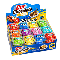 BESTAR Biscuit Croustillant en Forme de Voiture de Course avec Sauce au Chocolat et Jouet à l'Intérieur