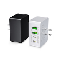 Chargeur mural 4 ports 40W à charge rapide, prise EU/US/UK, adaptateur PD 20W pour iPhone Samsung – Vente en gros